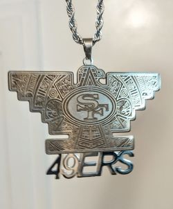 NEW CUSTOM SF 49ERS PENDANT CHAIN