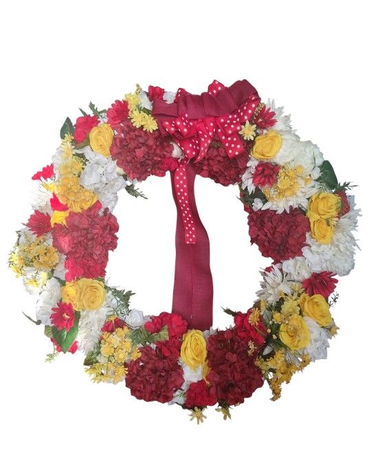Elegant Large Floral Summer Wreath