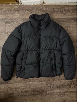 Black Zara Puffer No Hoodie