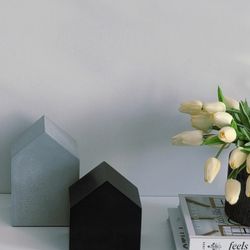 MODERN ,IKEA BETYGA Black & Gray Set of 2 Decoration Houses.