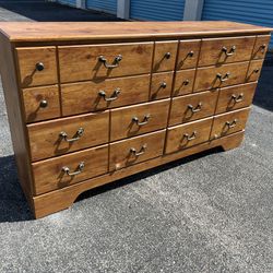 Delivery Available! Faux Wooden Bedroom Dresser 6 Drawer Storage Chest! Locks were added to the two bottom drawers, they are unlocked. No key.  63x16x