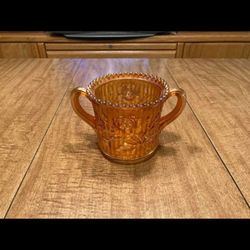 Imperial Marigold Luster Rose Spooner Carnival Glass