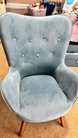 Blue vanity/accent chair