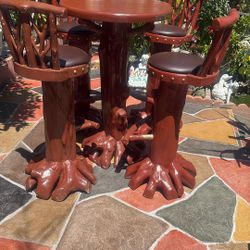 Tree Table And Four Stools