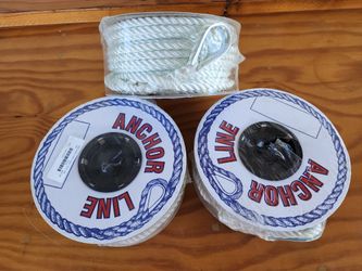 Anchor Line – Nylon 3/8 rope 3 strand twisted White