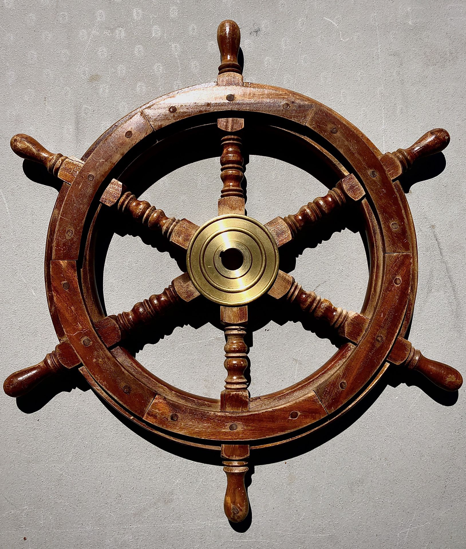 Vintage Sail Boat Steering Wheel