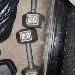 One Set Of  (2)  20LB Dumbbells