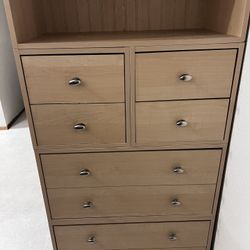 Shelving Unit With Multiple Drawers 