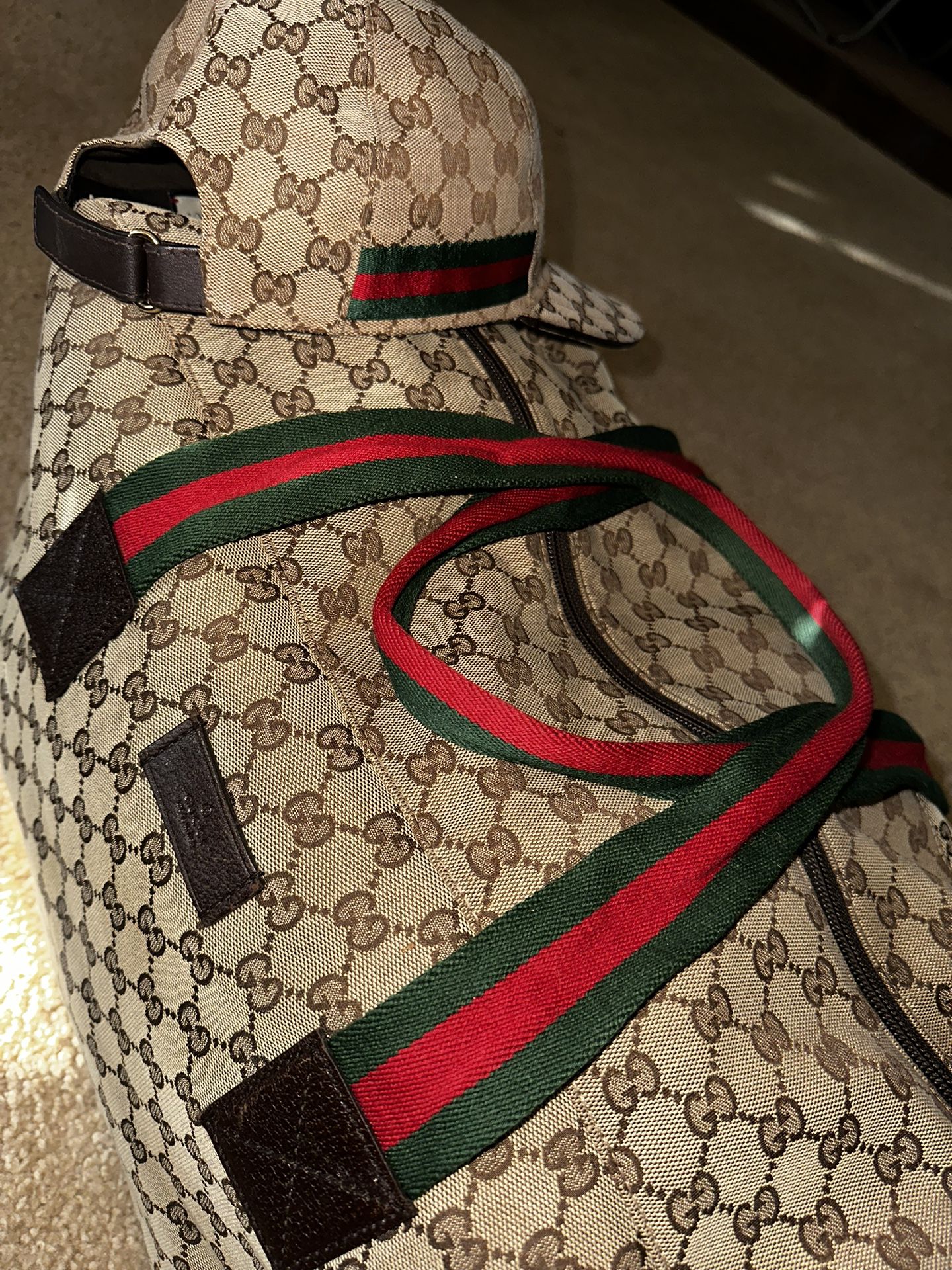Gucci Hat and Duffle Bag
