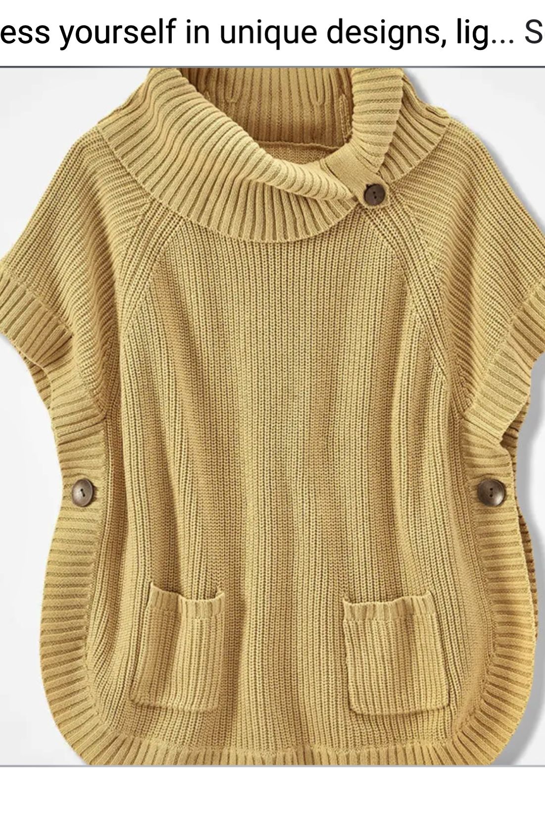 Coldwater Creek Sweater Poncho-New With Tags