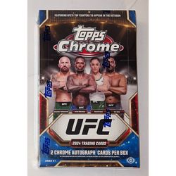 2024 Topps Chrome UFC Hobby Box 2 Autos 2 Autographs Per Box MMA Cards Brand New Factory Sealed 