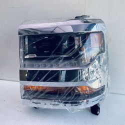 2016-2018 CHEVROLET SILVERADO 1500 LEFT DRIVER SIDE HEADLIGHT LED CHROME CHINA 