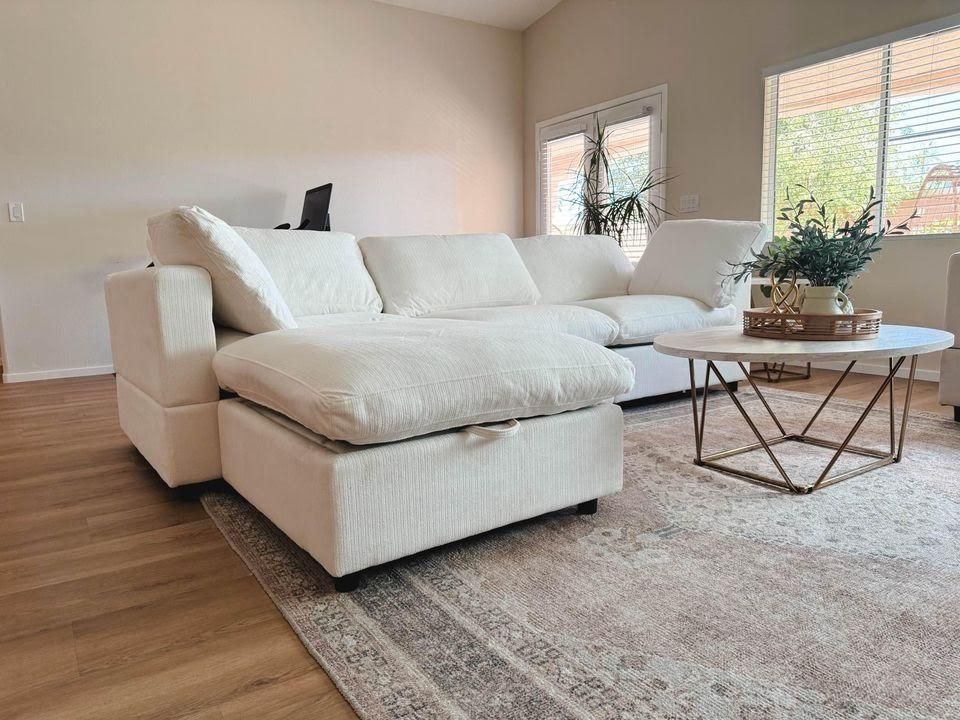 White Cloud Couch(In box)- Fully modular- Free Delivery