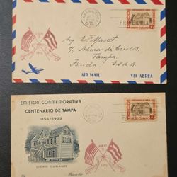 2 Caribbean Cover-centenario De Tampa-1955-first Day