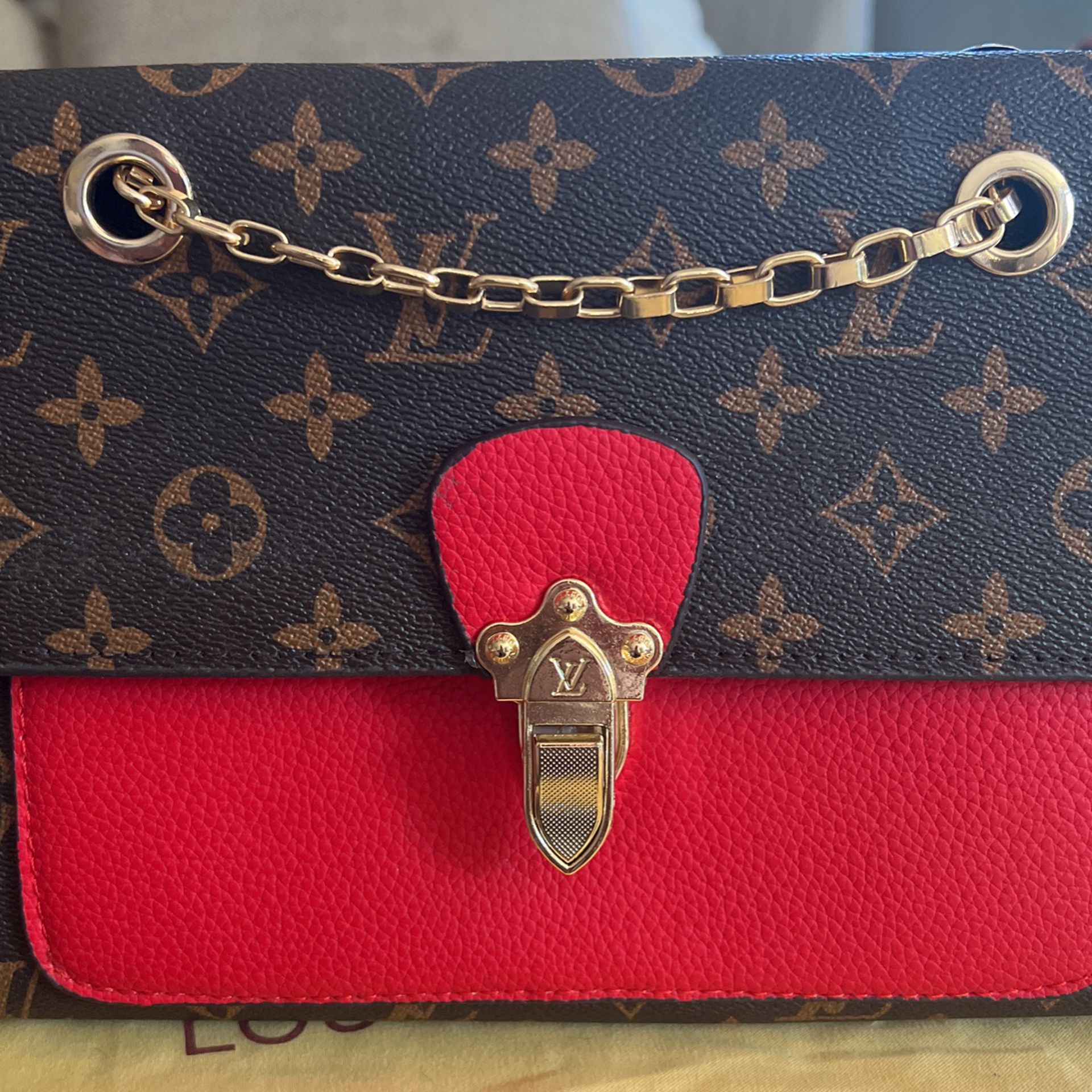 Classy Brown And Red Small Purse 