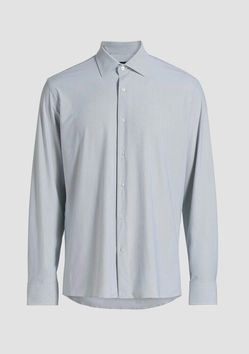 Men's Saks Fifth Gray Button-Up Dress Shirt