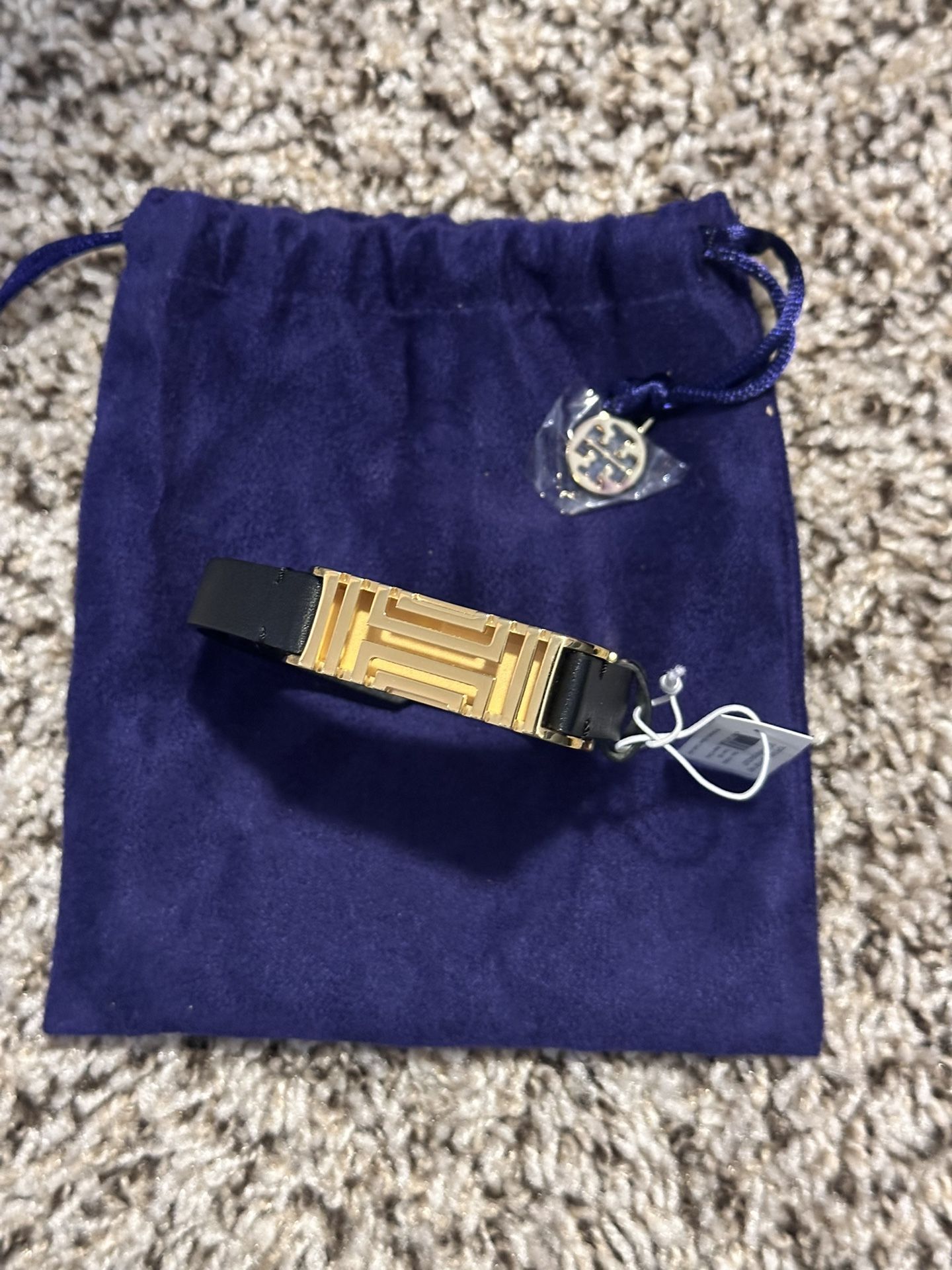 Tory Burch Double Wrap Leather Bracelet