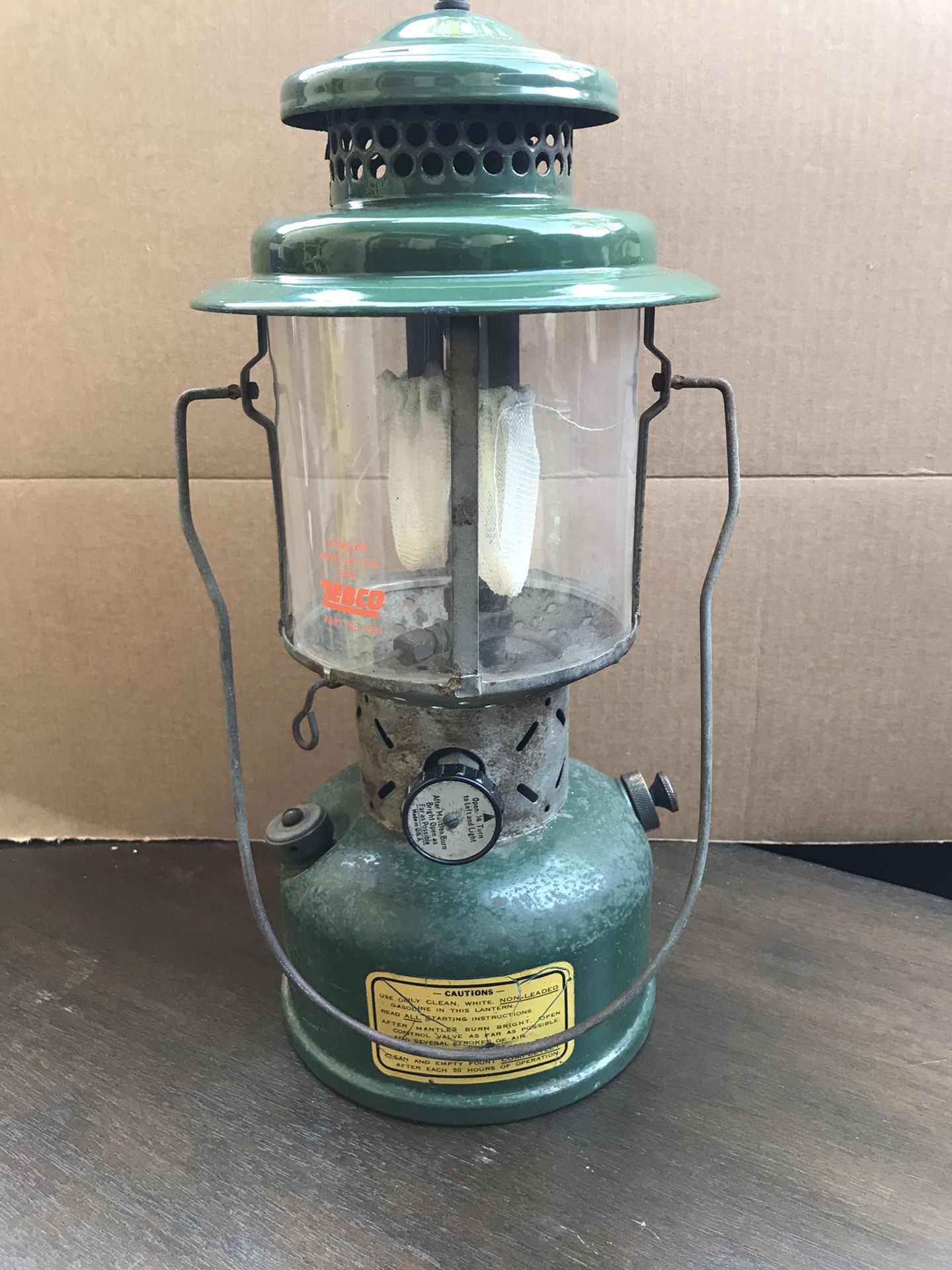 Vintage June 1953 Coleman Model 220E Sunshine of the Night Lantern Sunrise Globe