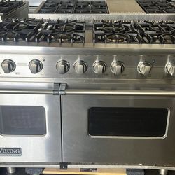 VIKING 48”WIDE ALL GAS RANGE STOVE IN STAINLESS STEEL 