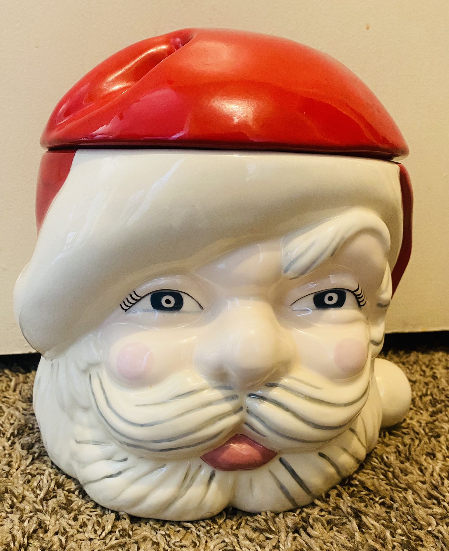 Antique Santa Claus Head Cookie Jar 1950s