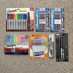New Sharpie/Pilot/Bic/Zebra/Yoobi Markers and Pens