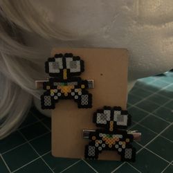 Perler Bead Hair Clips
