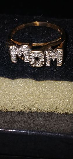 10k gold diamond MOM ring