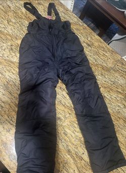 🖤 All in Motion Kids Insulated Snow Bibs – Size Large (10/12) – Black – Water & Wind Resistant – Excellent Condition 🖤