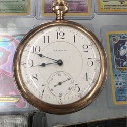 Antique 1901 Waltham Crescent St Pocket Watch 21 Jewels 18s (Works)