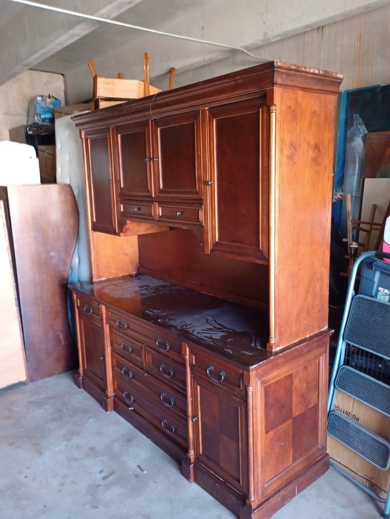 Large Office Desk With Hutch And Wood File Cabinets With Hutch