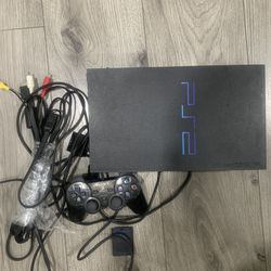 Complete PS2 Console With Cables, Controller And Memory-Tested- Ps1-ps2 Compatible-great Condition