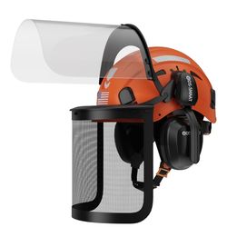 5 in 1 Forest Helmets Kit Industrial Chainsaw Helmet with Visor, Mesh& Clear PC Shield and Ear Muffs, ANSI Z89.1 Certified Fore🆕✅• Retails $58.99.
