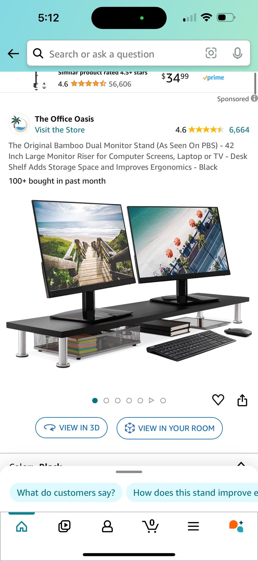 The Original Bamboo Dual Monitor Stand  Flash Sale 🔥🔥🔥