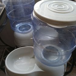 Water And Food Automatic Bowls Large 