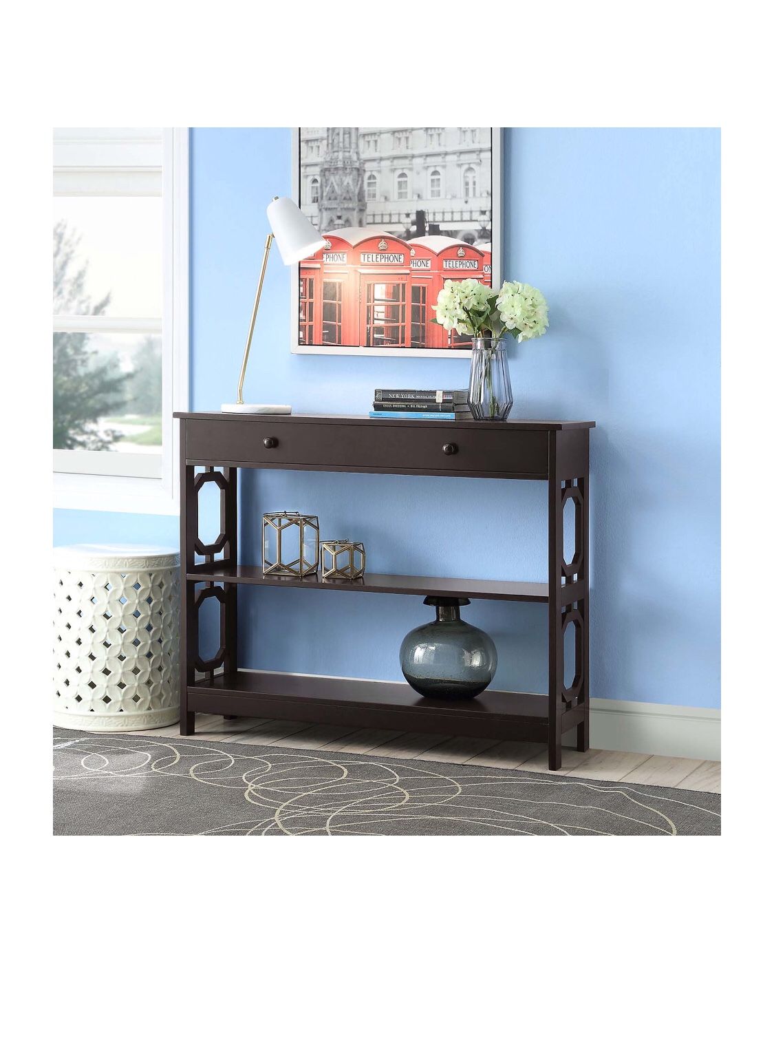 Convenience Concepts Omega 1 Drawer Console Table 6B-1352