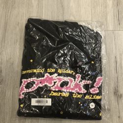 Spider Hoodie Pink Size XL Brand New 