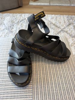 Dr. Martens Black Leather Strap Sandals Women’s Size 8