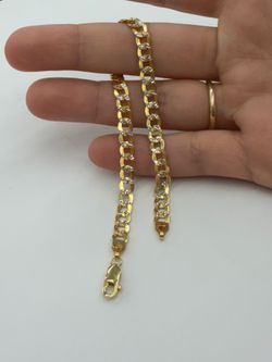 10KT Real Gold Cuban Bracelet