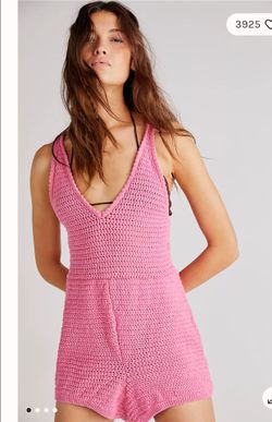 New Free People Crochet Romper Size Medium