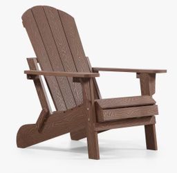 Foldable Outdoor Adirondack Chair With Ottoman set of 3