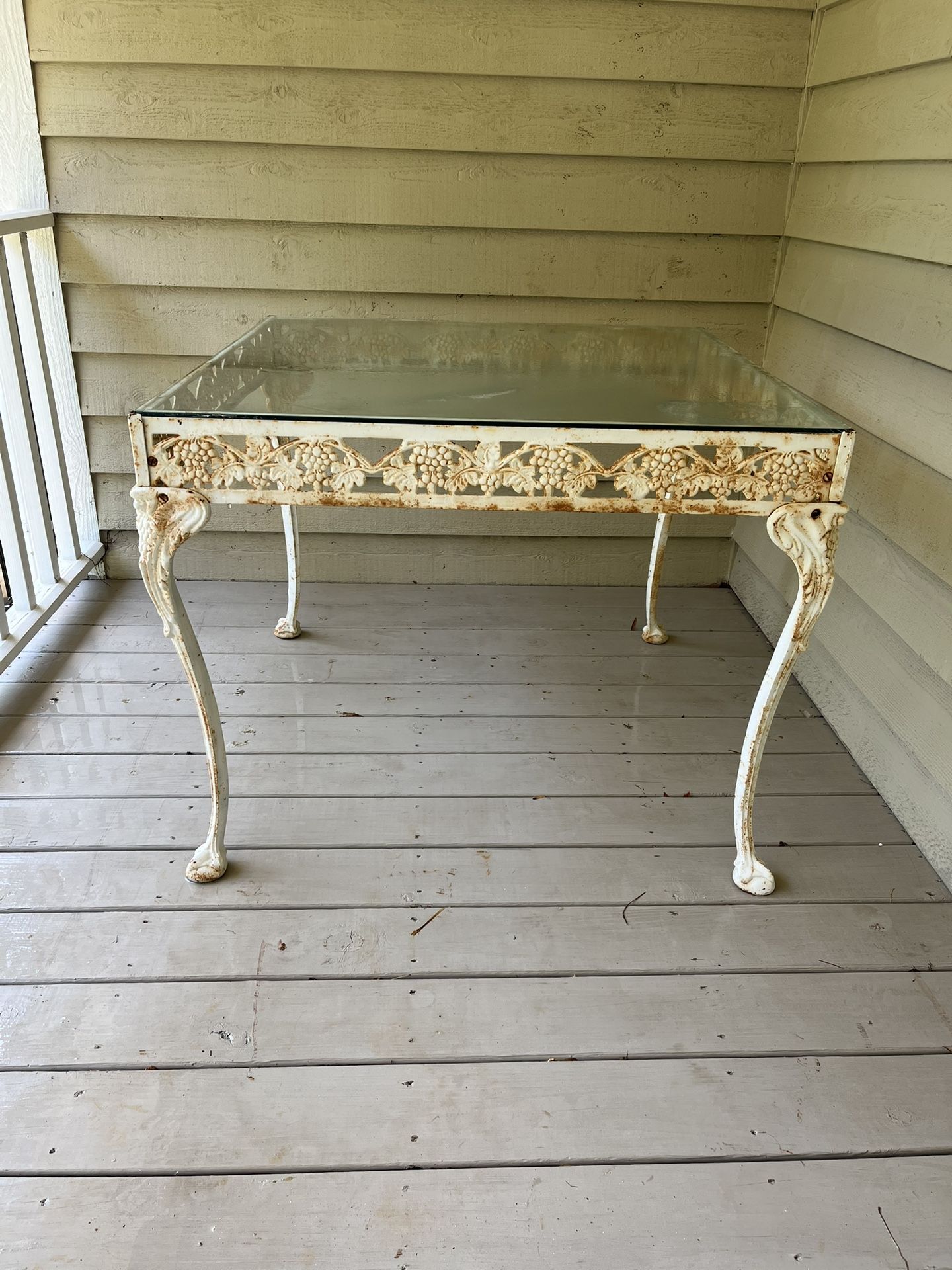 Vintage Mid Century Cast Iron Table