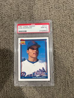 1991 Topps Traded Ivan Pudge Rodriguez PSA Gem Mint