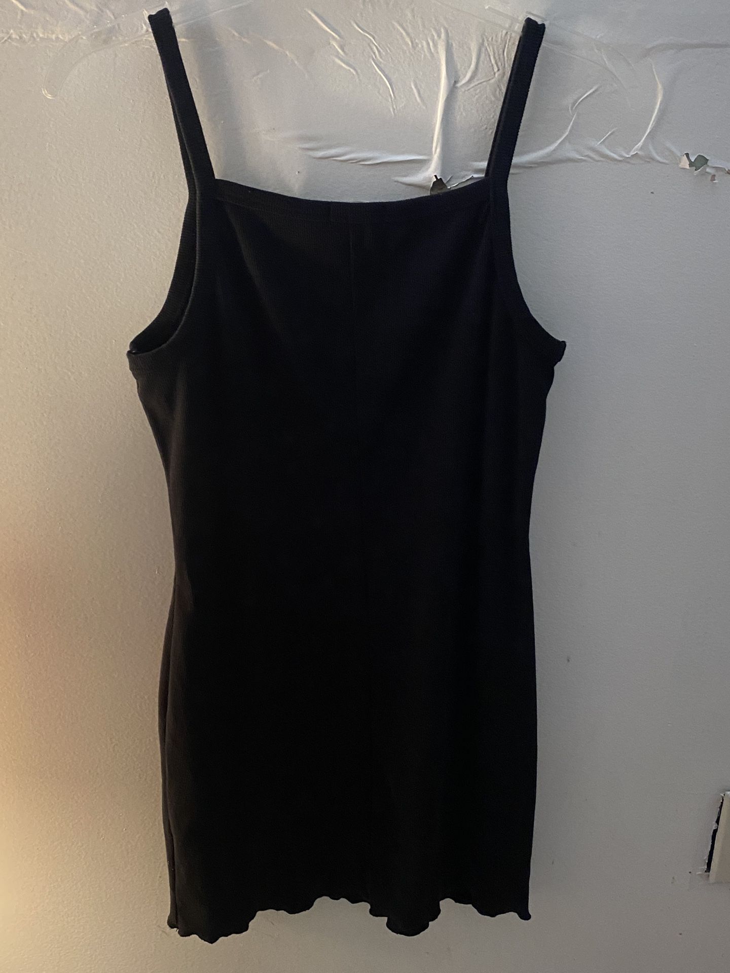Black Sleeveless Ruffle End Dress Size XL