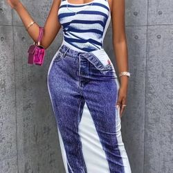 Faux Denim Sundress 