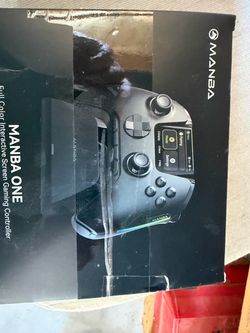 ManbaOne Interactive Screen Wireless Gaming Controller (Black) for PC/Switch1/2/iOS/Android,