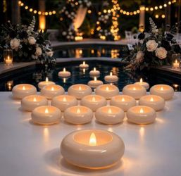 18 pcs Flameless Floating Candles Waterproof,