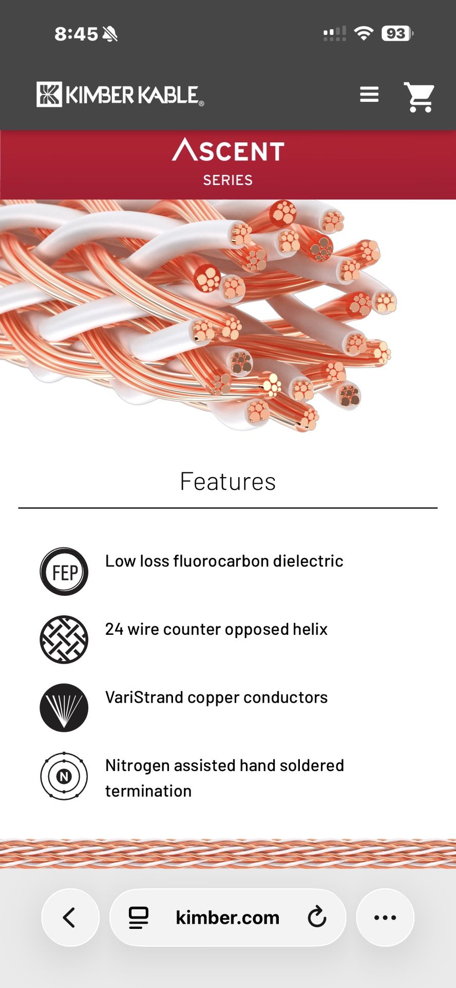 Kimber kable 12TC Speaker Wire 