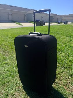 Black Checked Luggage – 27” x 16.5” x 9”