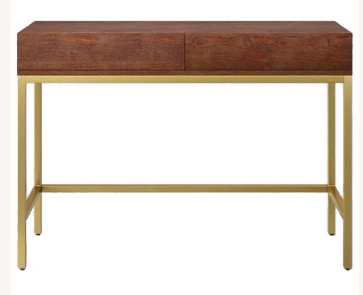 Walnut & Brass Desk