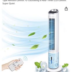 Tower Fan & Evaporative Air Cooler 2 in 1】This Trustech tower fan can be used alone or as an evaporative air cooler. Water curtain system with 2L wate